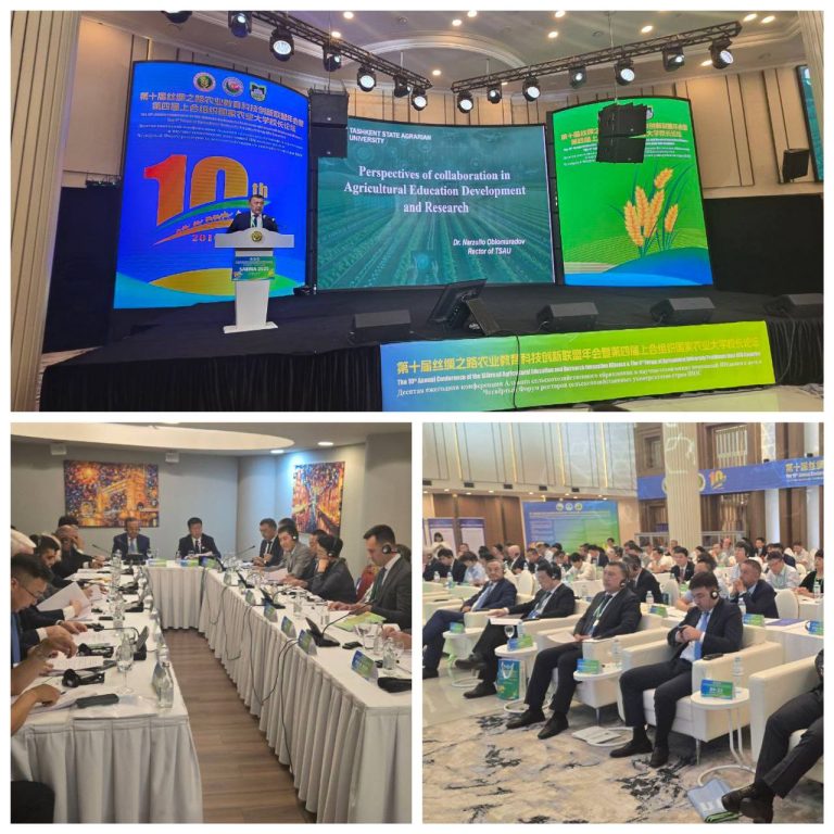 Делегация Ташкентского государственного аграрного университета во главе с ректором принимает участие в IV Форуме ректоров аграрных университетов стран Шанхайской организации сотрудничества, проходящем в городе Алматы, Республика Казахстан.