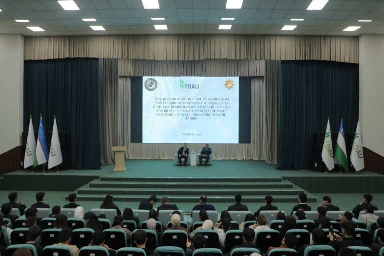 Toshkent davlat agrar universitetida “Korrupsiya taraqqiyot to‘sig‘i” shiori ostida ma’rifiy uchrashuv o‘tkazildi