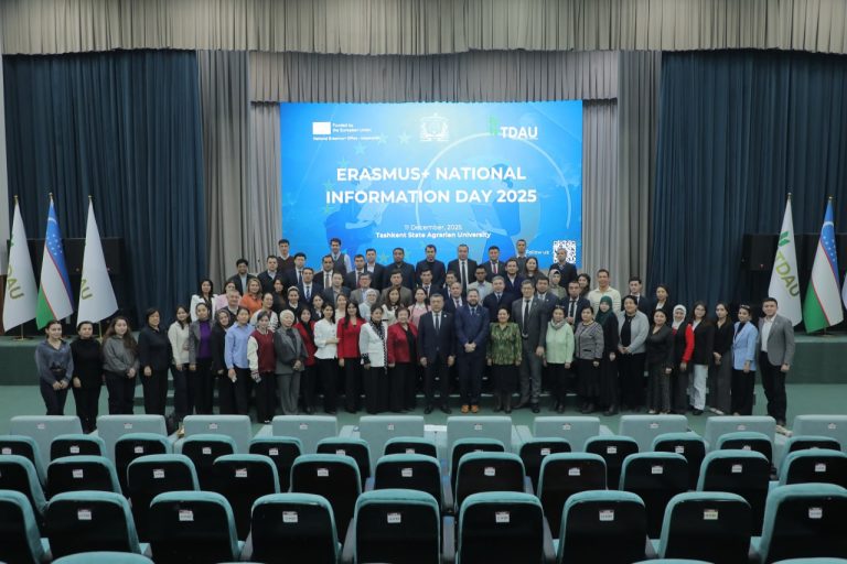 Toshkent davlat agrar universitetida Erasmus+ 2025 Milliy Axborot kuni bo‘lib o‘td