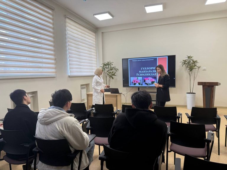 Toshkent davlat agrar universitetida xorijiy talabalar uchun o‘quv mashg‘uloti tashkil etildi