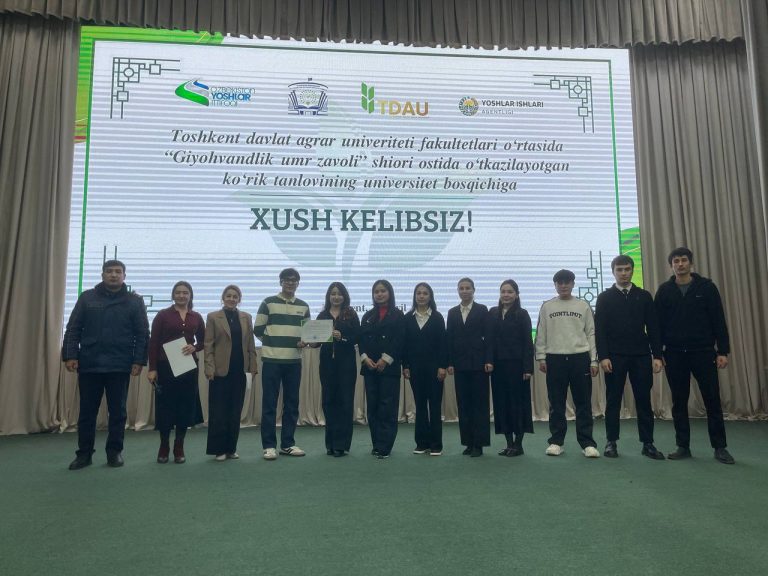 Toshkent davlat agrar universitetida yoshlar o‘rtasida “Giyohvandlik — umr zavoli” shiori ostida teatr studiyalari bellashuvi bo‘lib o‘tdi.